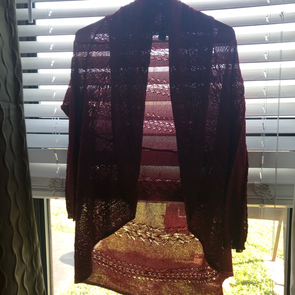 Alfani red cardigan